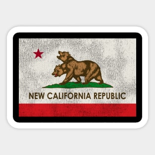 New California Republic Worn-Out Flag Sticker